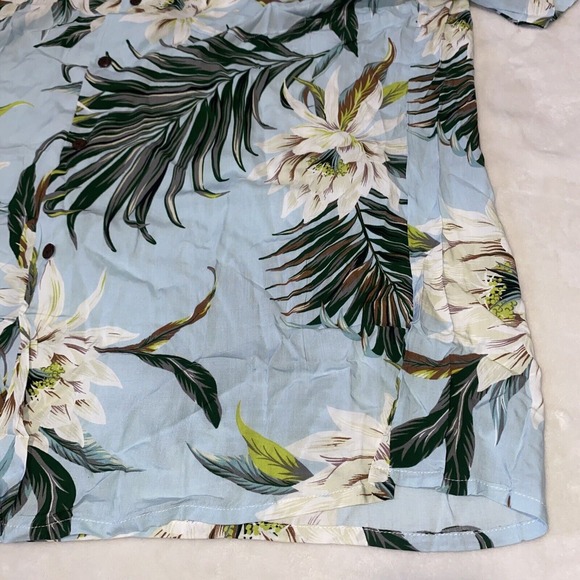 Mens Hawaii Hangover Hawaiian Luao Shirt, Wispy Cerus Light Blue, XL - Picture 8 of 10